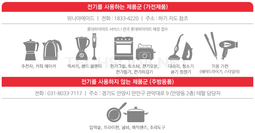 테팔 제품군 구분