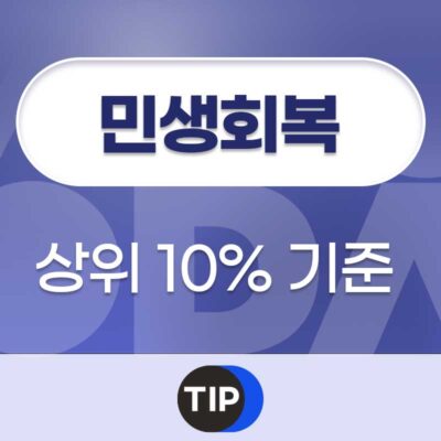 민생회복 지원금 상위 기준